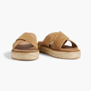NWOT Iris & Ink Suede Espadrille Sandals